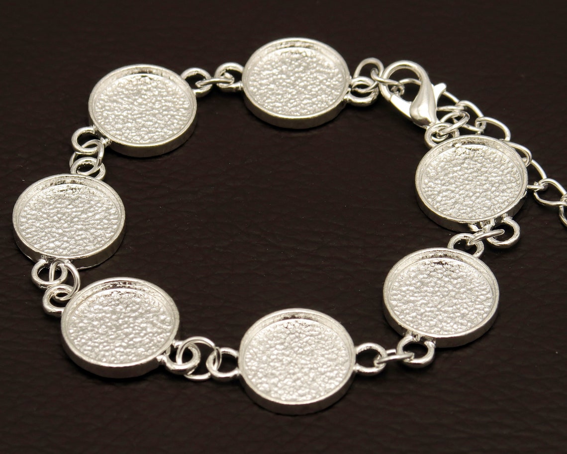 12mm Round Bezel Bracelet Blanks for Jewelry Making Blank Etsy
