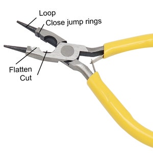 Mehrzweck-Schmuckzange, Rundzange, Flachzange, Drahtschneider, Drahtschleifenzange, Biegewerkzeug für die Schmuckherstellung Bild 1