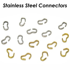 Stainless Steel 3 Shape Connector Links, Firm Infinity Clasp for Making Bracelet or Necklace, Silver Gold Jewelry Supplies Findings