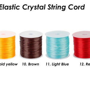 60 Meters Elastic Stretch Cord 0.8mm, High Quality Stretchy Crystal String Cord for Jewelry Making Bracelet Beading Thread image 4