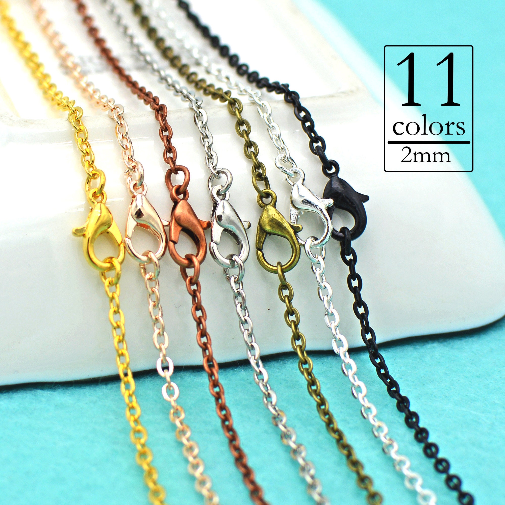 20 Pcs 18 24 30 Inches Necklace Chain For Women 2mm Cable Etsy