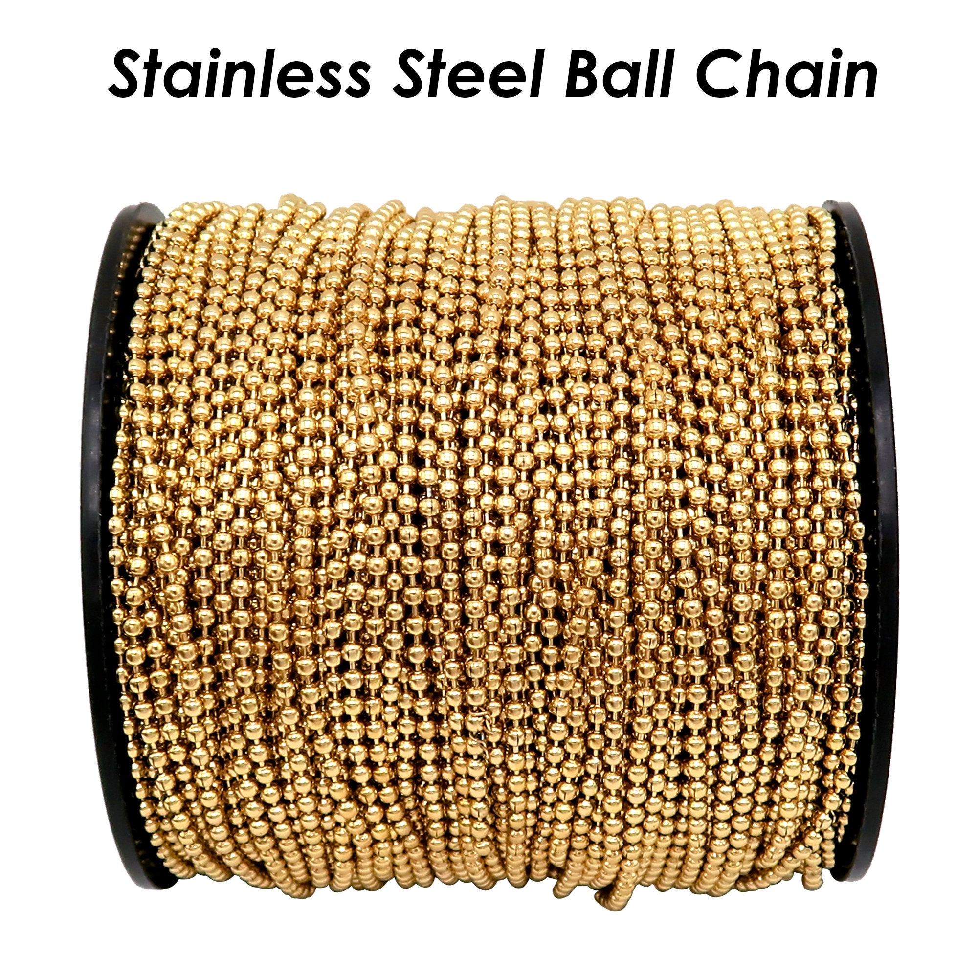 2.4-10mm Stainless Steel Ball Chains in Bulk For Jewelry Making - DIY –  Athenian Fashions Inc.