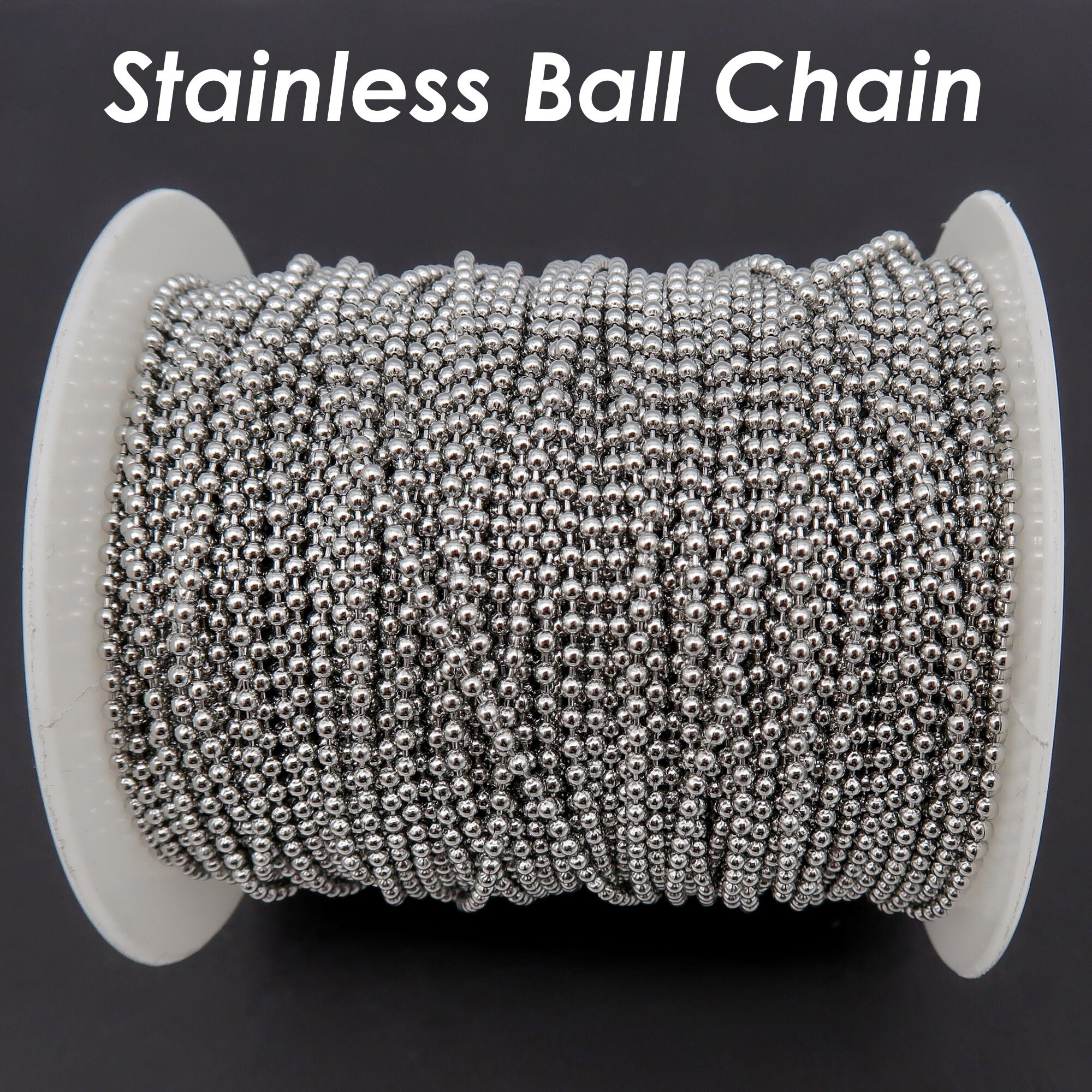 Buy 10pcs Bead Chain,304 Stainless Steel Dog Tag Chain Ball Chain Necklace  Bulk, Beaded Necklace Chains for Jewelry Making DIY Crafts Online in India  