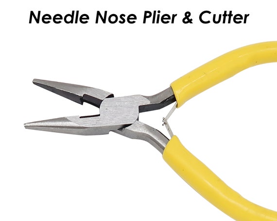 Needle Nose Plier With Needle Side Cutter, Wire Cutter Pliers, Cutting  Bending Flatten Tool for Jewelry Making 