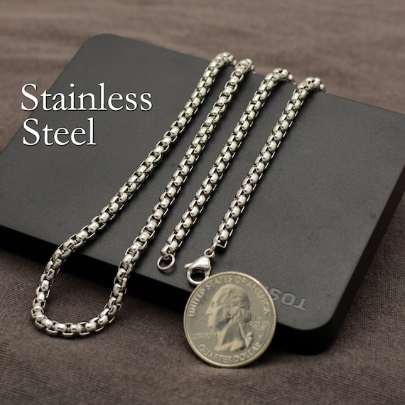 Etsy stainless steel deals necklace