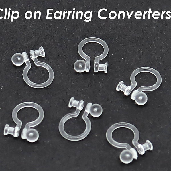 Convertisseurs de boucle d'oreille, changer la tige de boucle d'oreille en clips non percés, clip de boucle d'oreille invisible transparent, fournitures de bijoux