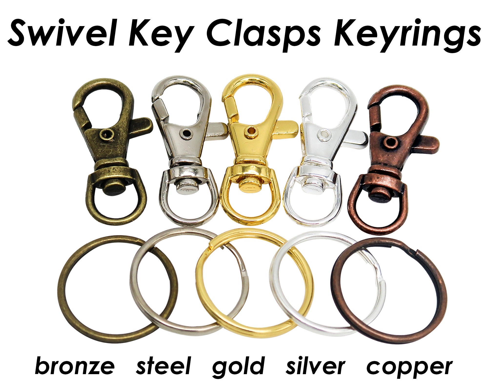 K4 circle large Jailors Key ring Antique key holders Lobster Clasp key  holder