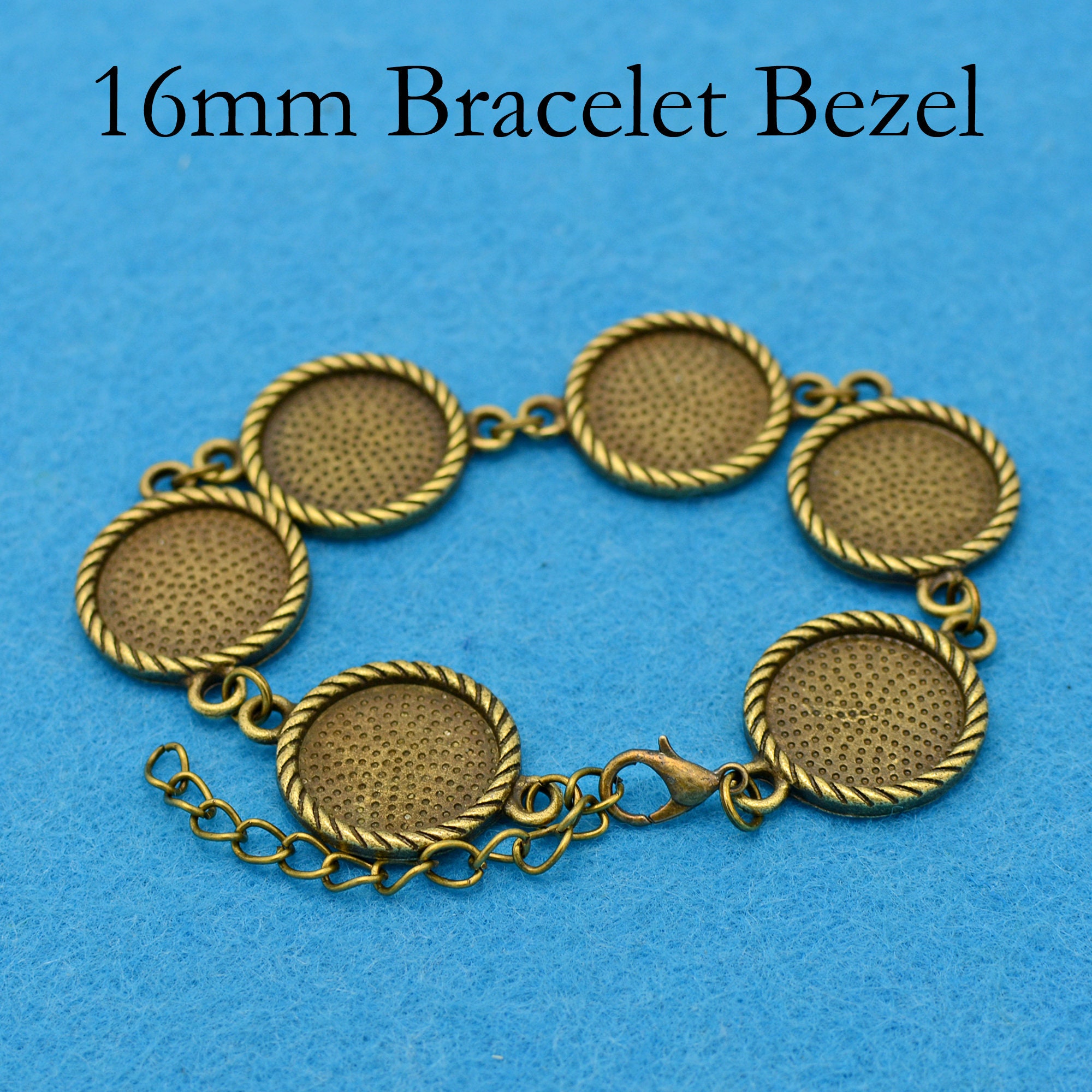 16mm Round Bracelet Setting Charm Bracelet Blanks Handmade Etsy