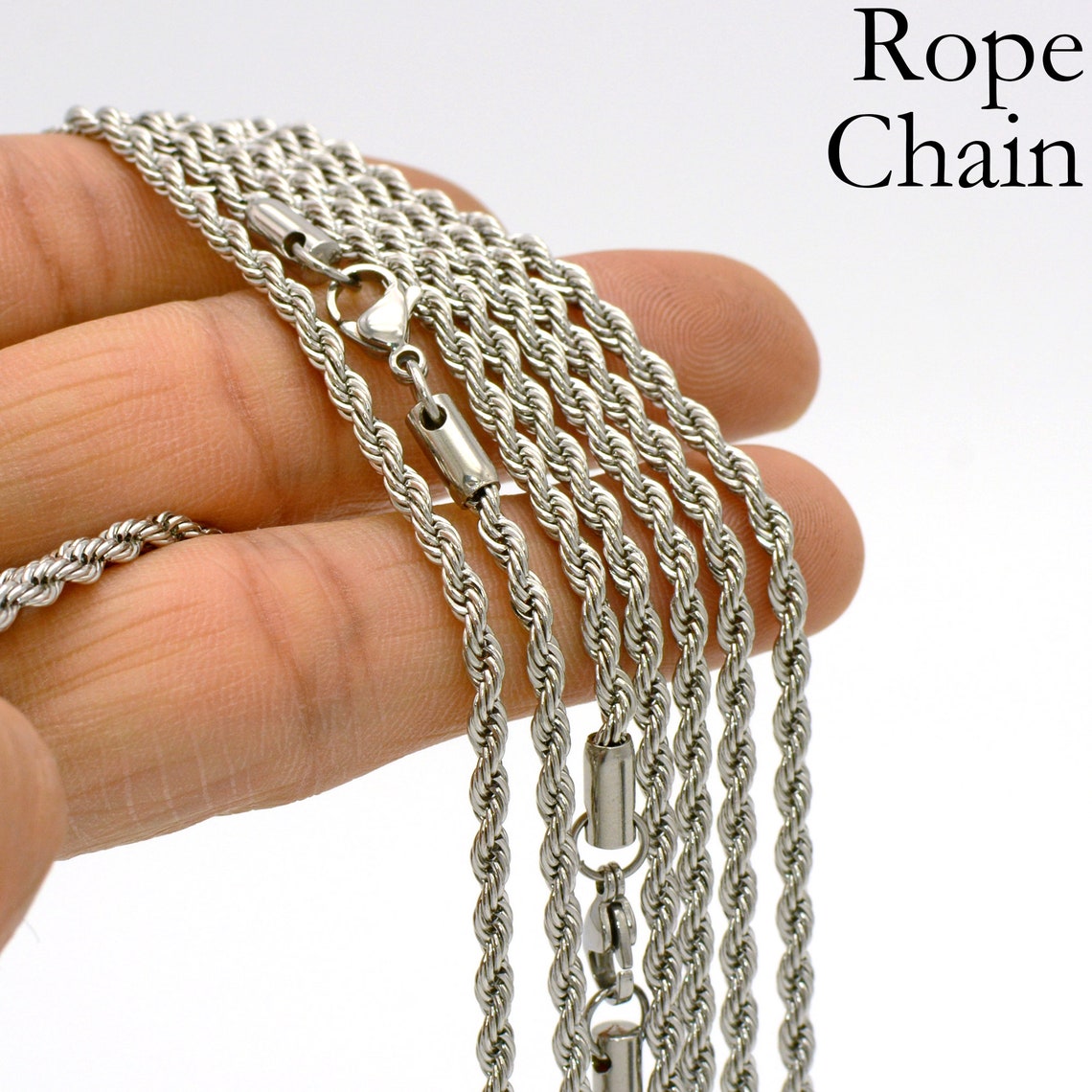 Tarnish Free Gold Necklace Stainless Steel Rope Chain Etsy