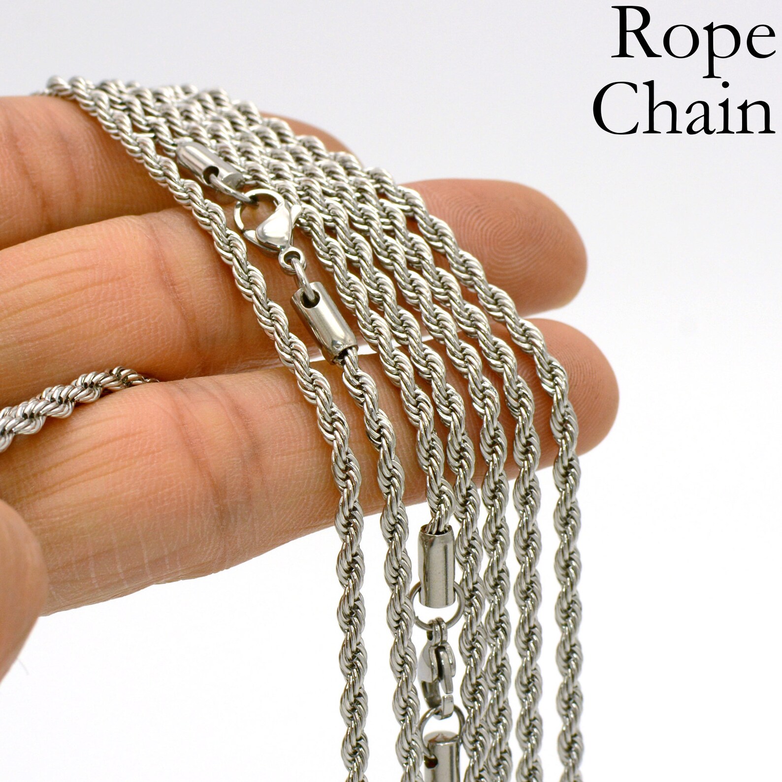 Tarnish Free Gold Necklace Stainless Steel Rope Chain Etsy