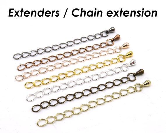 2 Inch Extender Chain, 5cm Extension Chain, Necklace Extender, Tail Chain  Silver, Gold, Bronze, Copper, Gun Metal, Steel, Rose Gold 