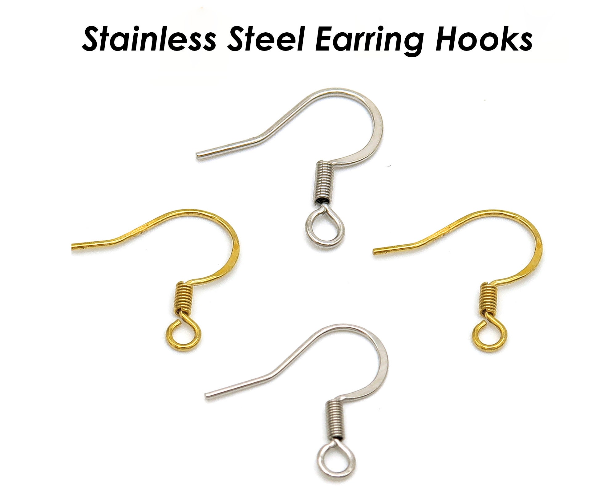 Surgical Steel Earring Hooks Hypoallergenic 