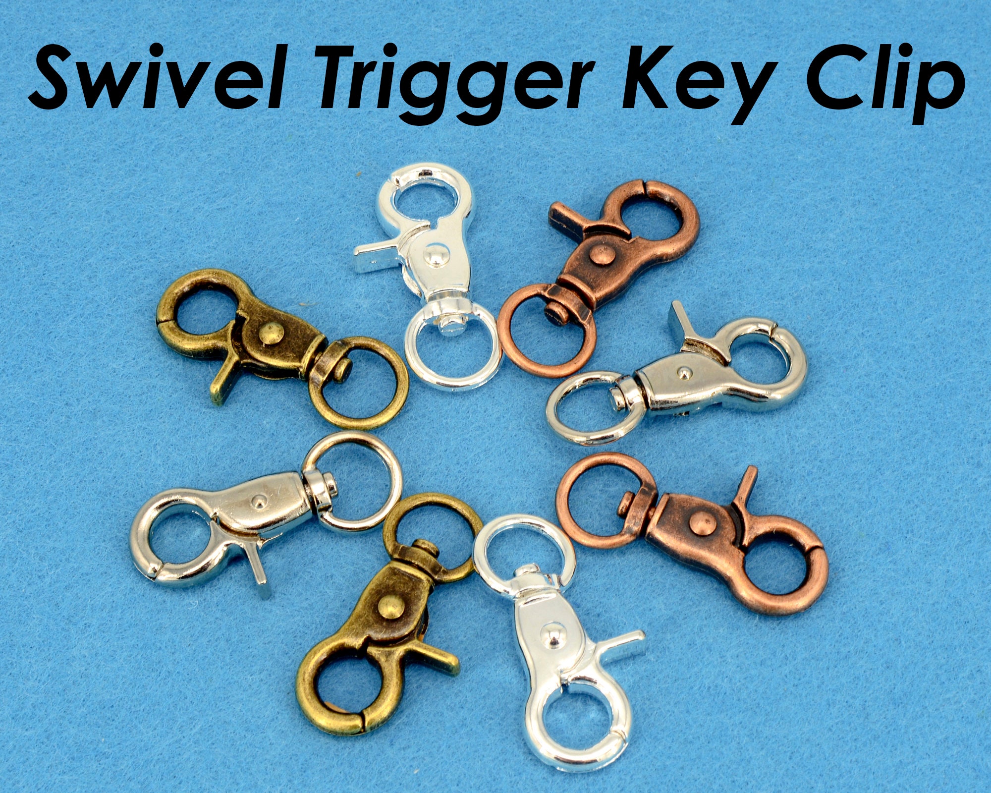 10X Swivel Trigger Clips Snap Lobster Clasps Hook F Key Ring Bag Charm Findings 