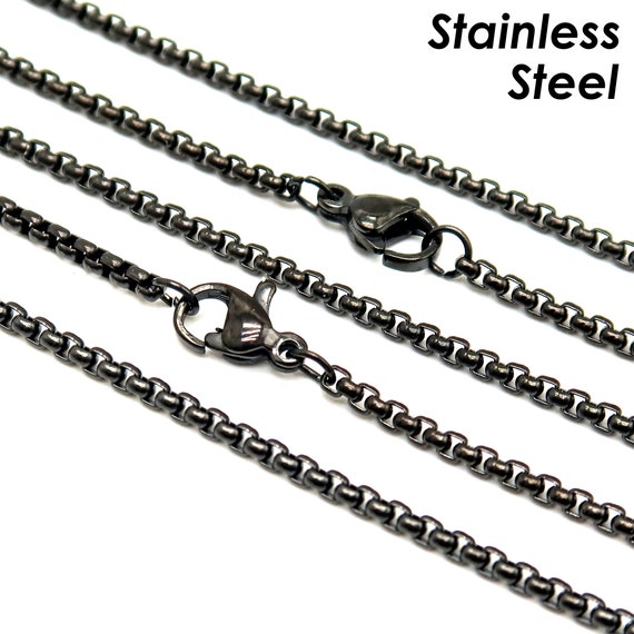 10 Feet Round Box Chain Bulk Wholesale by the Length Yard, Bulk Stainless  Steel Chain, Silver Black Gold Box Chain for Jewelry Making -  Denmark