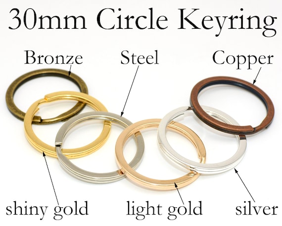 Keyring,split Keyring Square Key Ring Steel Keyring Keychain Keyring Key  Holder Supplies 30mmw 10pcs 