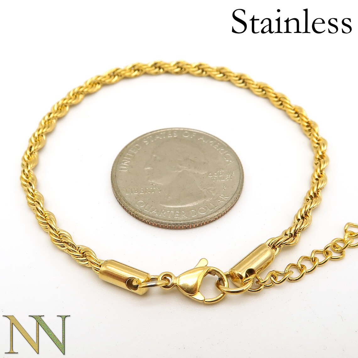 Stainless Steel Rope Bracelet Gold & Silver Tarnish Free Rope Etsy