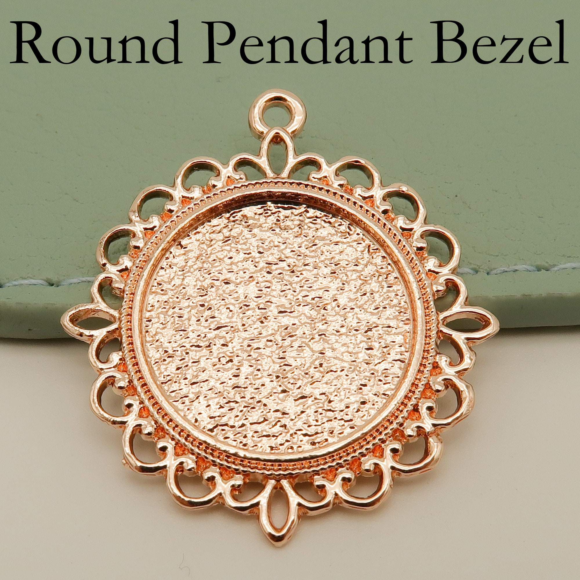 4pcs 20mm Inner Size Round Pendant Cabochon Blank Base Tray Bezels DIY Jewelry  Making Accessories