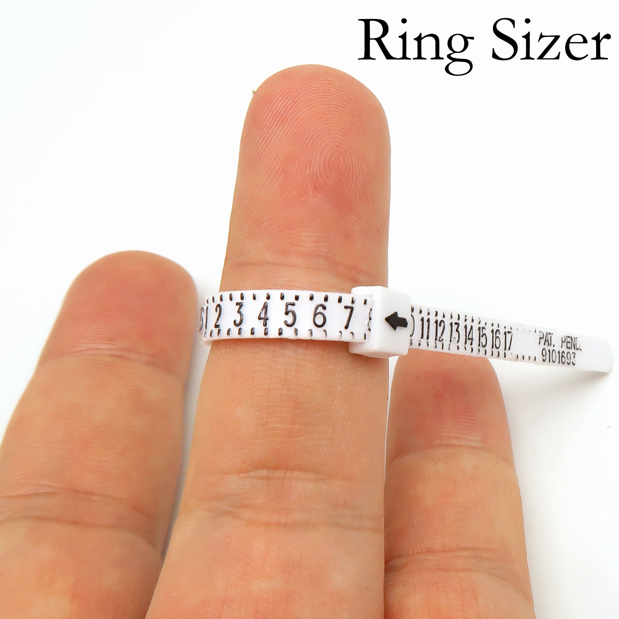Palo de medida anillo y medidor de dedos