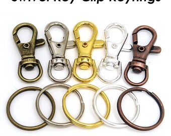 10x Metal Round Carabiner Snap Clips Clamp Hook Organizing Accessory Locking