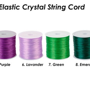 60 Meters Elastic Stretch Cord 0.8mm, High Quality Stretchy Crystal String Cord for Jewelry Making Bracelet Beading Thread image 3