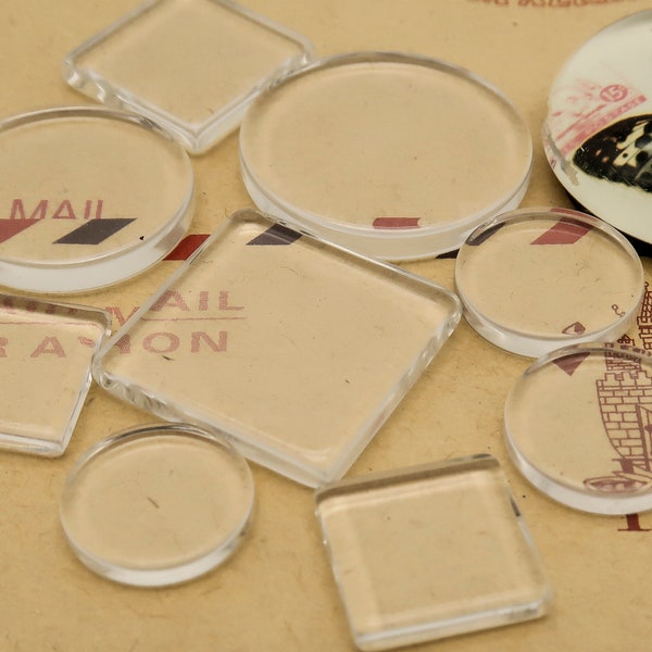 Clear Glass Tiles Etsy