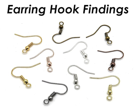 100 X Earrings Hooks Hypoallergenic Earring Wire Bulk Wholesale Earring  Findings for Jewelry Making Silver Rose Gold Bronze Copper Gunmetal -   Sweden