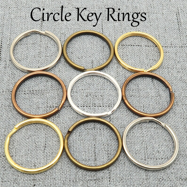 20/100 25mm Circle Key Ring Round Wire Key Rings Wholesale Etsy
