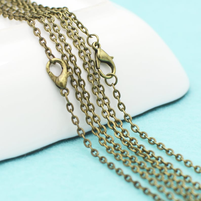 10/50 x Bronze Necklace Chain Bulk Wholesale 18 24 30 Inch Etsy