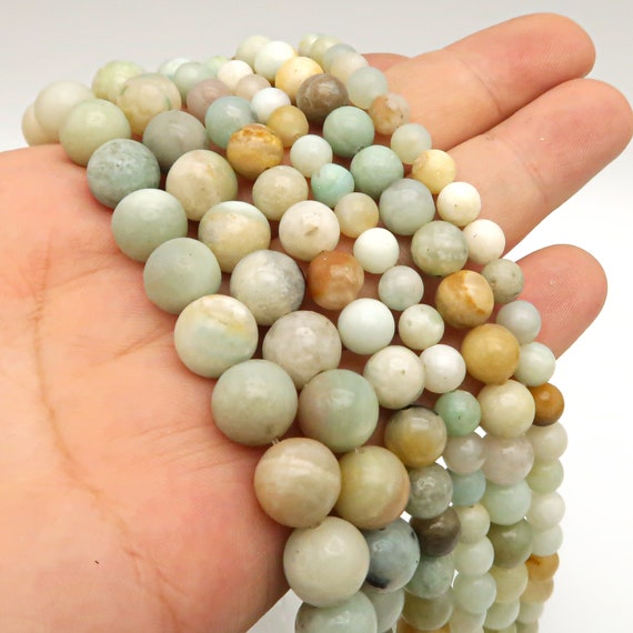 Natural Amazonite Gemstone Faceted Round Loose Beads 4mm 6mm 8mm 10mm 12mm 16" 