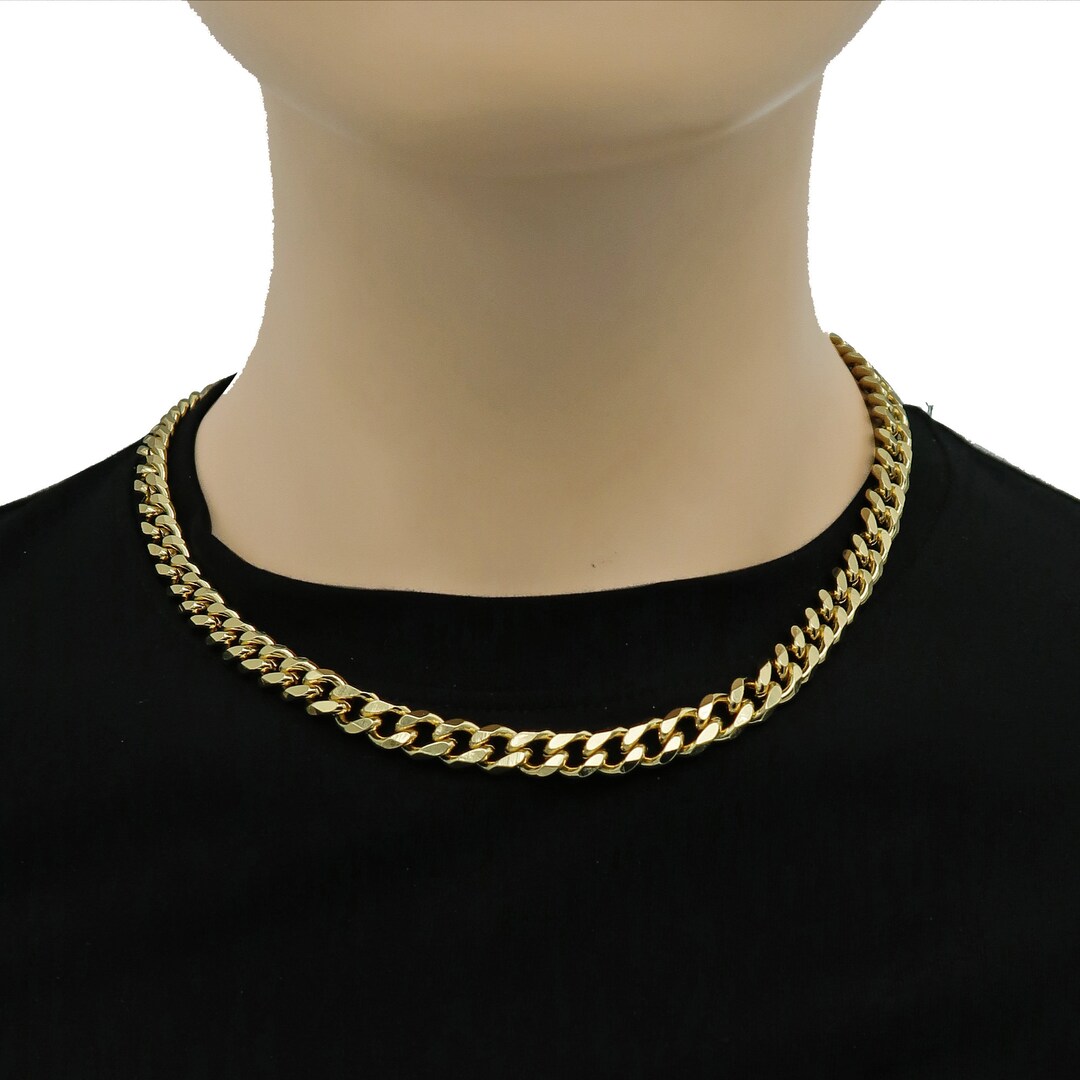 Gold cuban link choker necklace Clearance