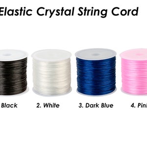 60 Meters Elastic Stretch Cord 0.8mm, High Quality Stretchy Crystal String Cord for Jewelry Making Bracelet Beading Thread image 2
