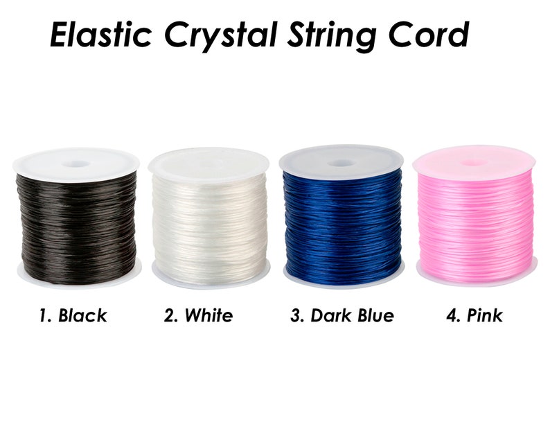 60 Meters Elastic Stretch Cord 0.8mm, High Quality Stretchy Crystal String Cord for Jewelry Making Bracelet Beading Thread image 2