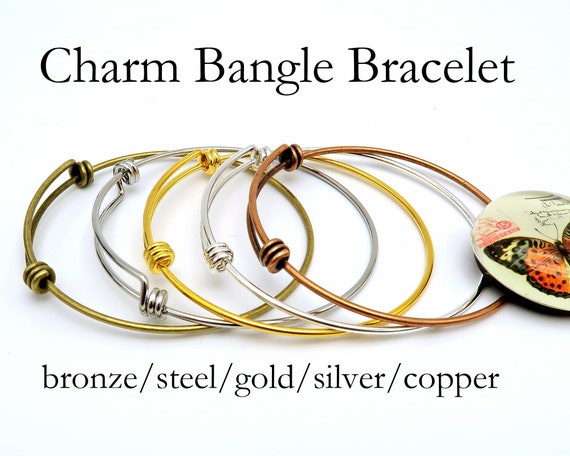 Charm Bracelet Bangle Wholesale Expandable Charm Bangles for - Etsy