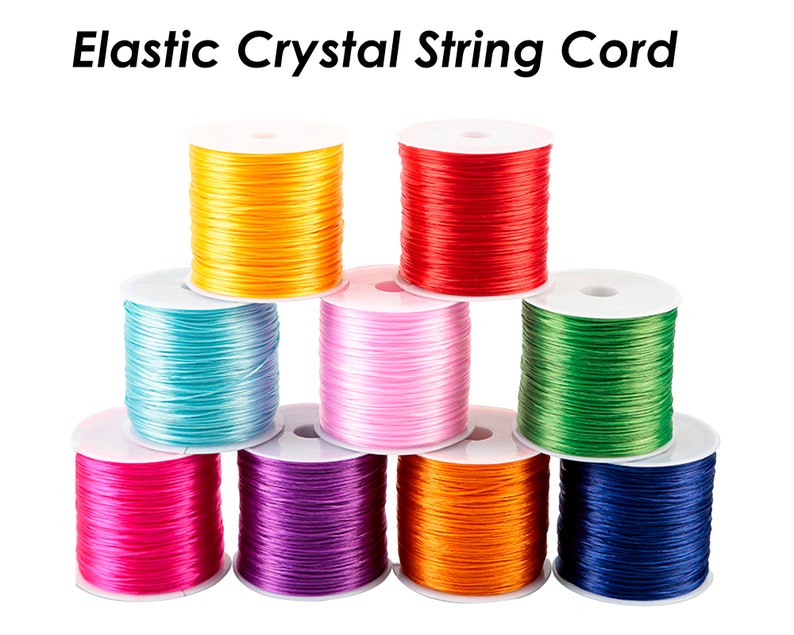 60 Meters Elastic Stretch Cord 0.8mm, High Quality Stretchy Crystal String Cord for Jewelry Making Bracelet Beading Thread image 5