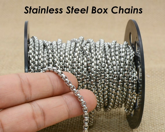 Stainless Steel Chains Wholesale 2/3/4/5mm Width Stainless Steel Round Box  Chain Necklace For Men Women - Buy Stainless Steel Chains Wholesale  2/3/4/5mm Width Stainless Steel Round Box Chain Necklace For Men Women