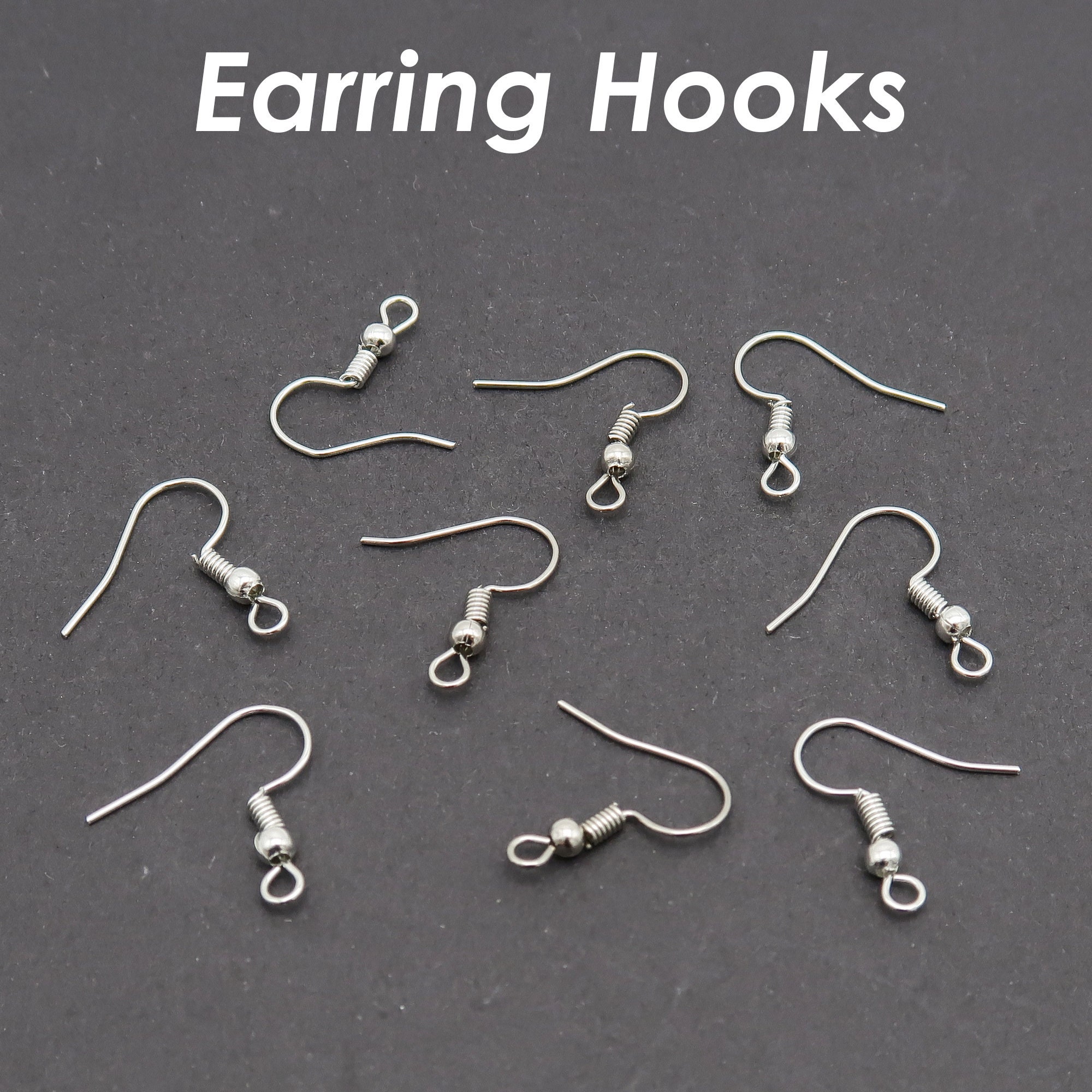 100 X Earrings Hooks Hypoallergenic Earring Wire Bulk Wholesale