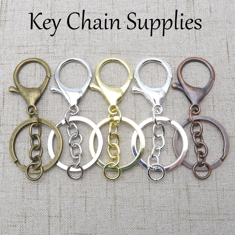10/50 pcs Keychain Supplies Key Chain Keyring Wholesale Etsy