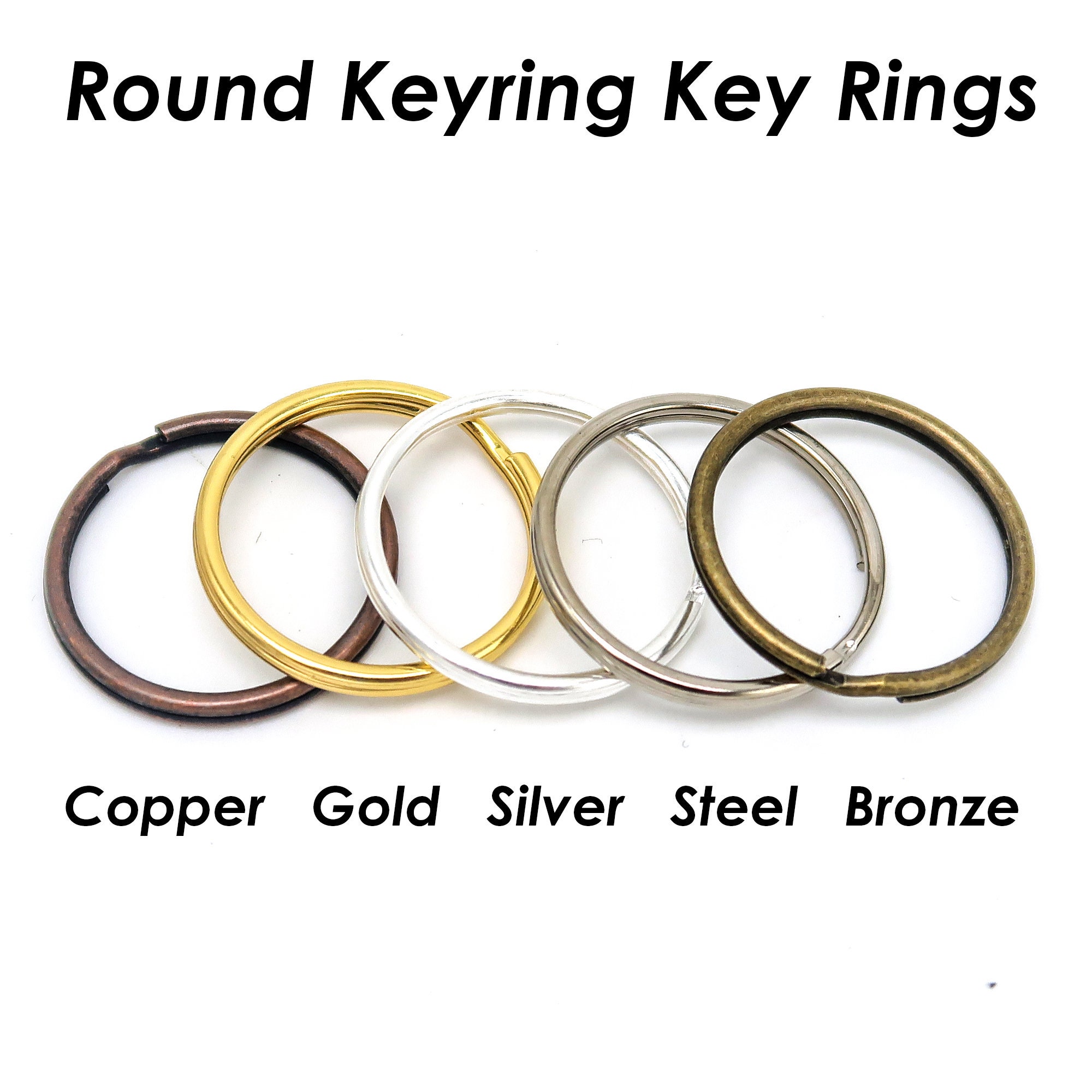 Bulk Wholesale Keychain Supplies, Split Keyring With Chain Jump Rings for Key  Chain Making Bronze Gold Copper Silver Gold 