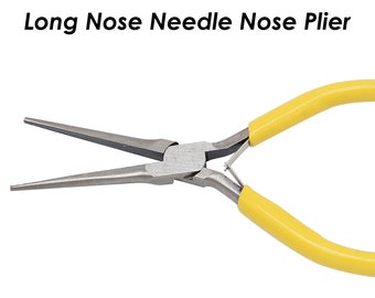 Long Nose Pliers 6 Inch, Needle Nose Pliers with Comfort Handle for Jewelry Making