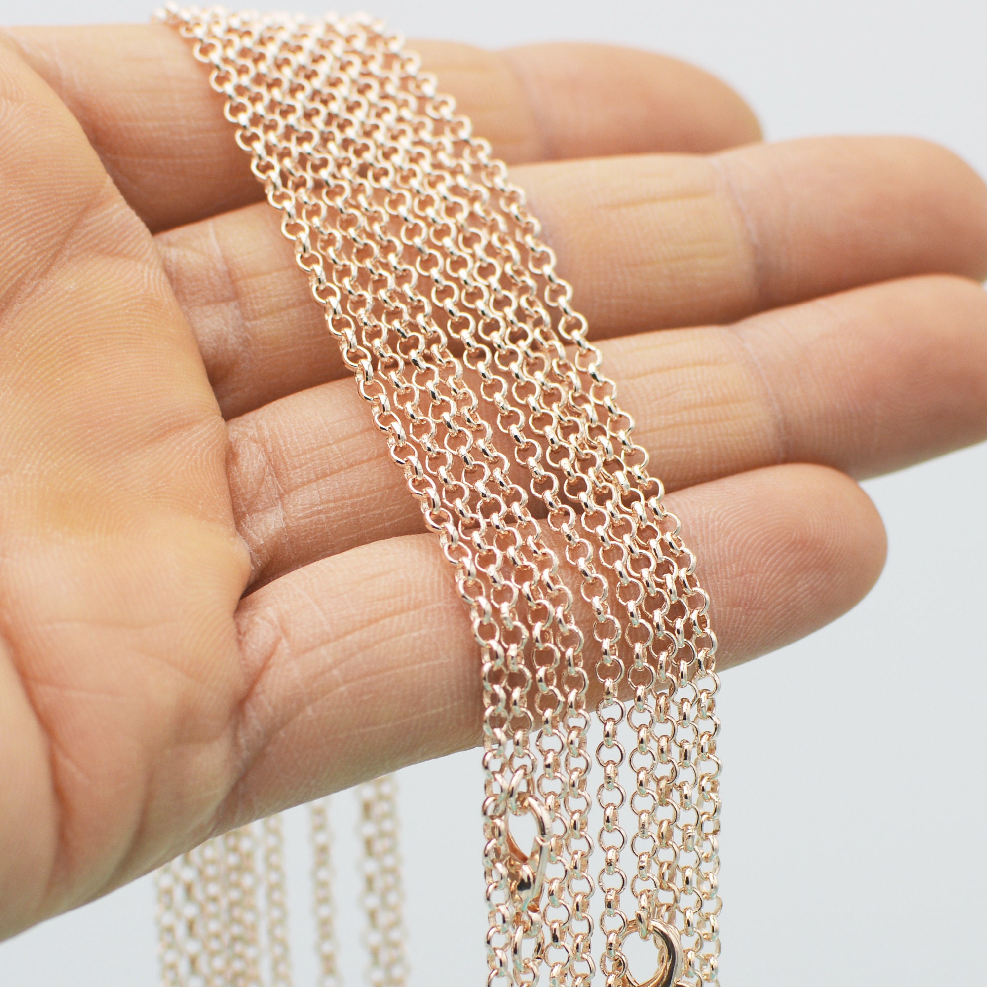 10/50 x Copper Chain Neckalced for Women 18 24 30 inches Etsy