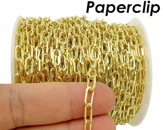 10 Meters - Stainless Steel Chain Bulk Wholesale Silver Gold Link Chain by  Yard Length Foot for