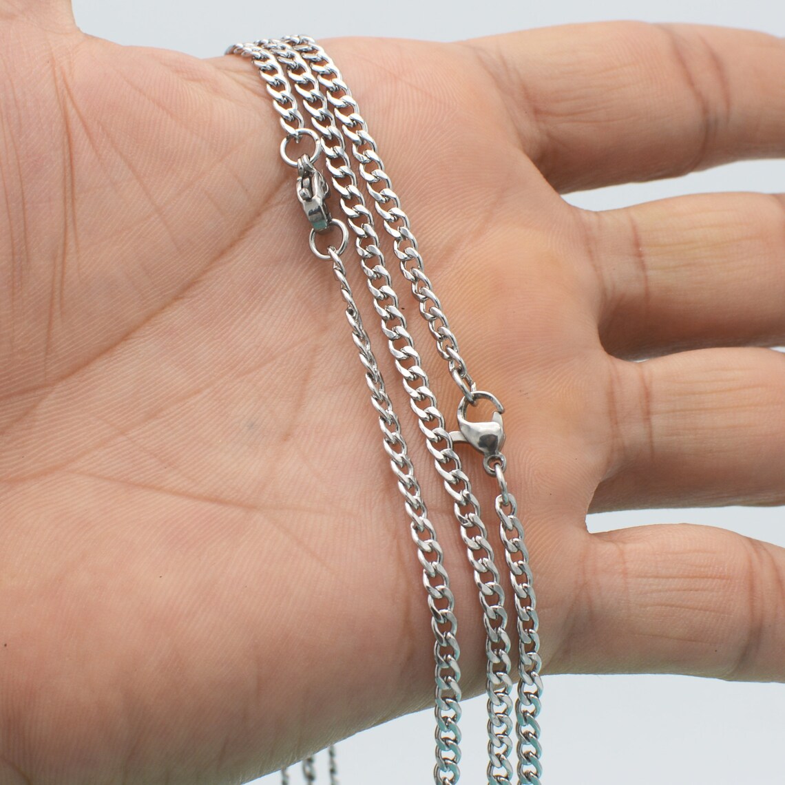 20 pcs Stainless Steel Necklace Chain Stainless Steel Curb | Etsy