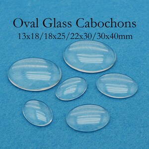 Cabochons ovales en verre de 30x40mm, housses de cabochon ovales de 30x40mm, dômes en verre clair, grands ovales en verre, ovales en verre clair grossissant image 3