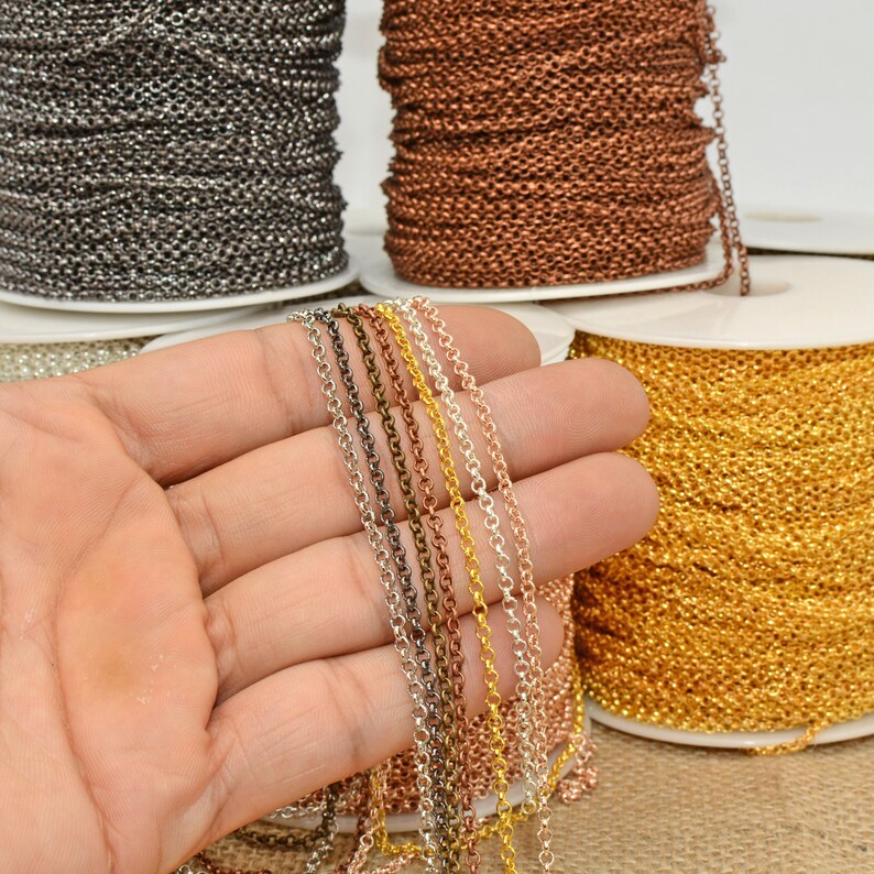 10/30 Ft Bronze Chain Bulk Antique Brass Chain by the Foot Etsy