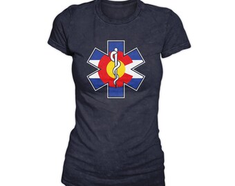 Women's Colorado Flag Medic Shirt / RN / Paramedic / EMT