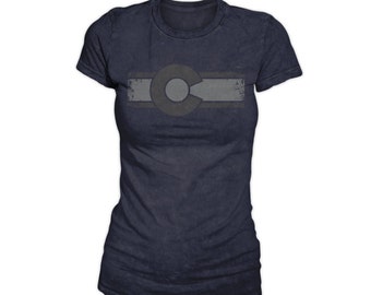 Women's Colorado Flag Gray Scale Shirt