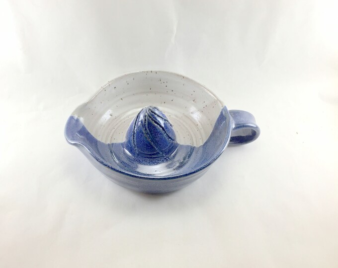 Stoneware Juicer With Blue and White Glaze Etsy