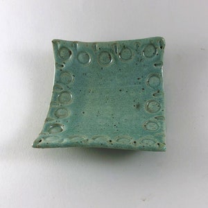 Chameleon Green Textured, Rectangular Soap Dish