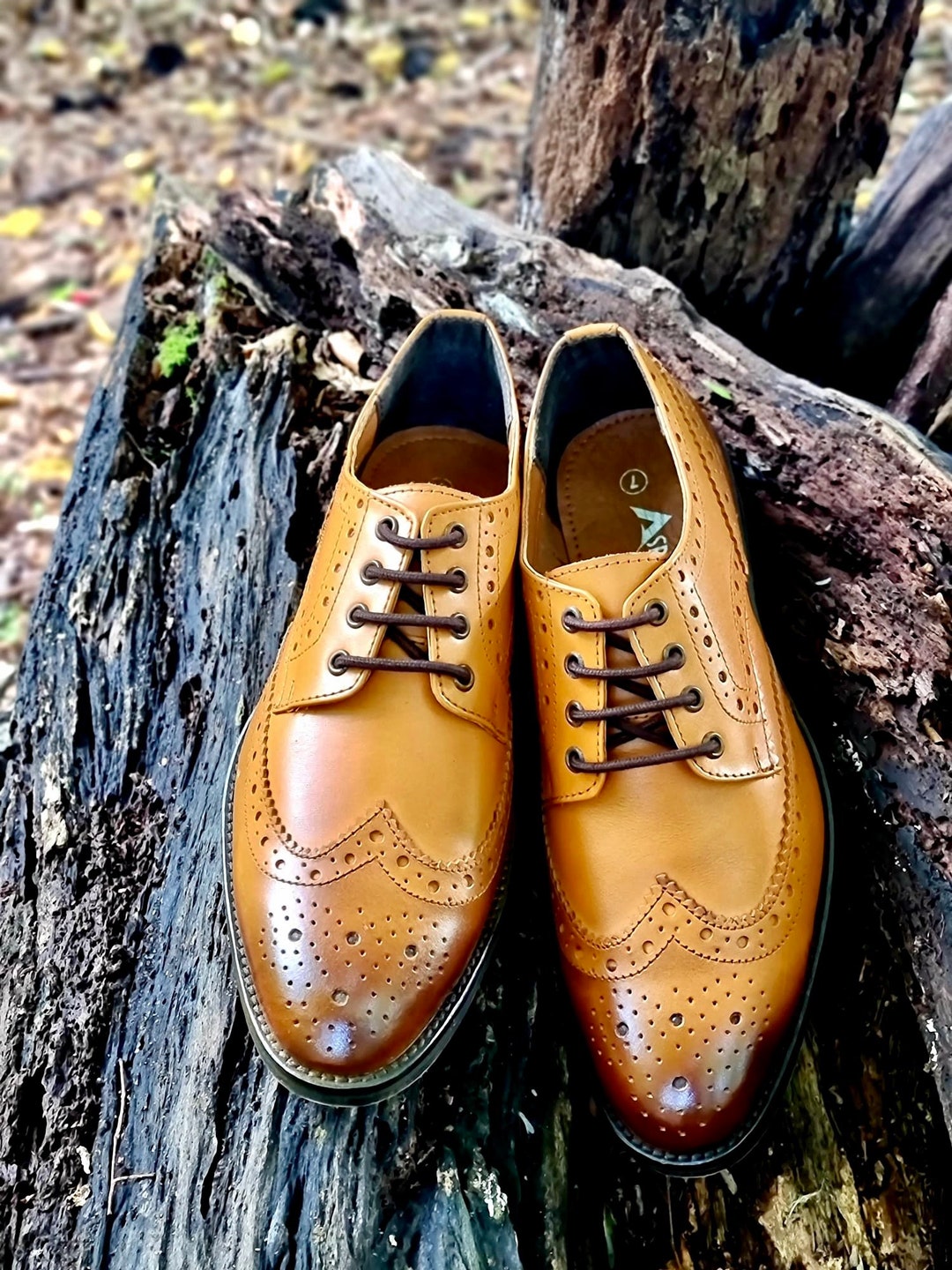 mens tan brogues