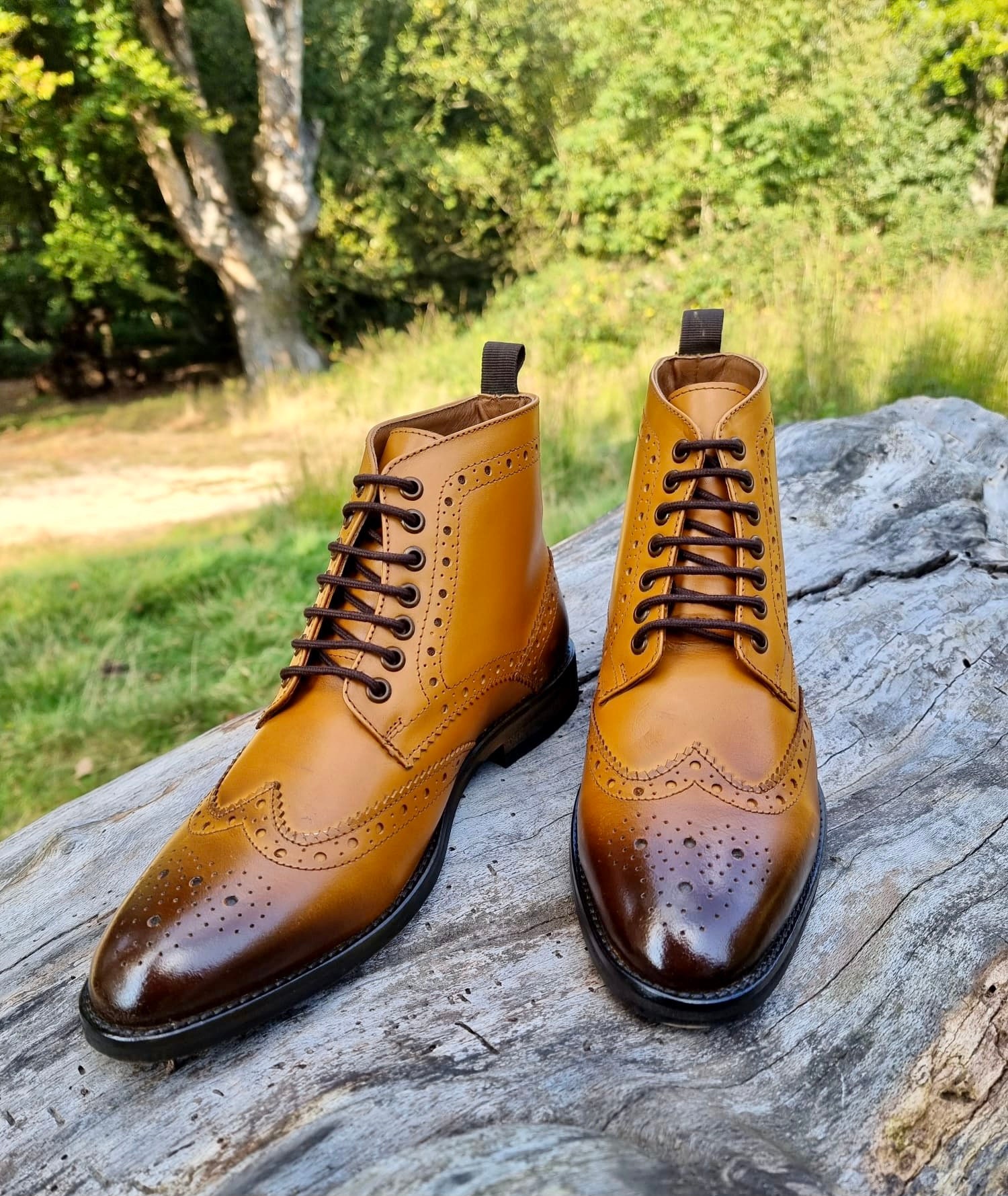 Tan lace up boots cheap mens